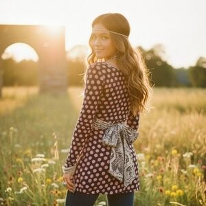 Sweet Pea by Stacy Frati Sheer Polka Dot Top